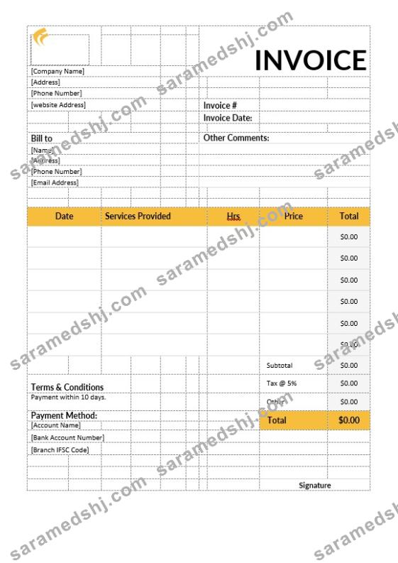 Baby Sitting Invoice Template